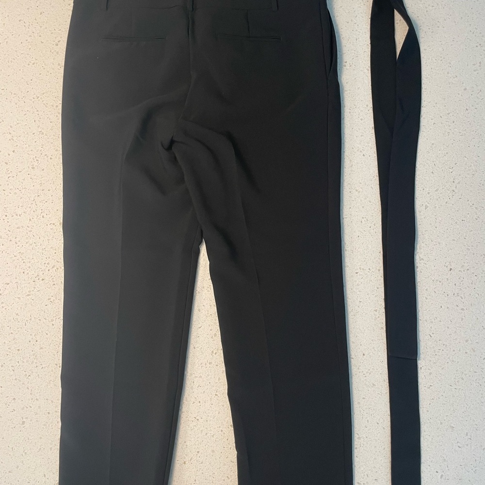 Ann Taylor Women’s Black Tie Waist Dress Women Pants - Black - Size 14 - Picture 2 of 5